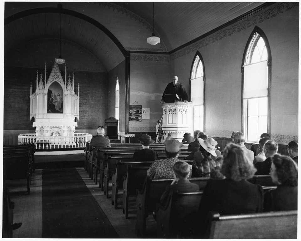 Shelby County, Iowa. The church is the most important institution in Irwin today. Were it not for t . . . - NARA - 522066