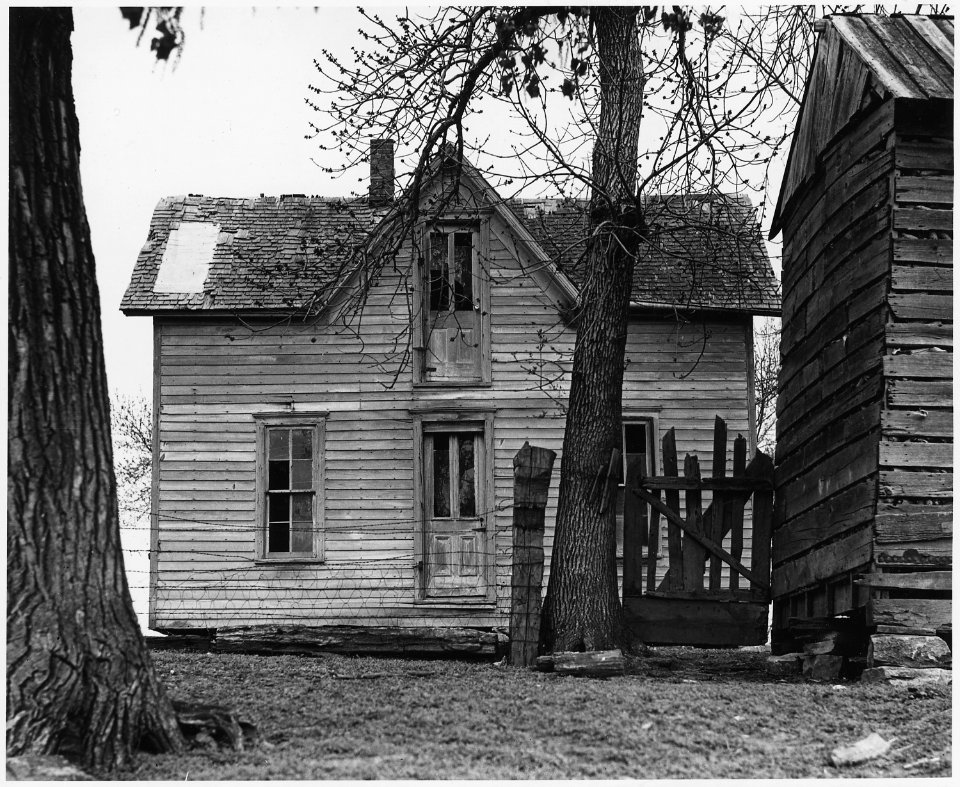 Shelby County, Iowa. Abandonment is not common in this region. Apparently the house shown here was n . . . - NARA - 522333
