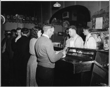 Shelby County, Iowa. During the intermission several boys and girls went down to the beer hall for a . . . - NARA - 522398
