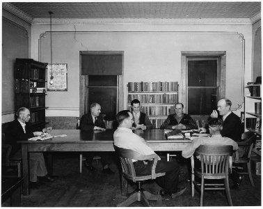 Shelby County, Iowa. Irwin's Council is made up of village businessmen and farmers. Here they are me . . . - NARA - 522365