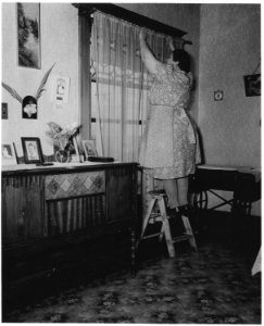 Shelby County, Iowa. Part of the living room in the home of an owner-operator. - NARA - 522377 photo