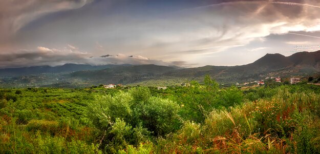 Hill afterglow sunset