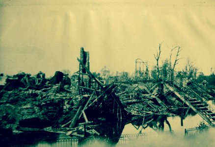 Shelling damage at Blagny, France, WWI (29994749153)