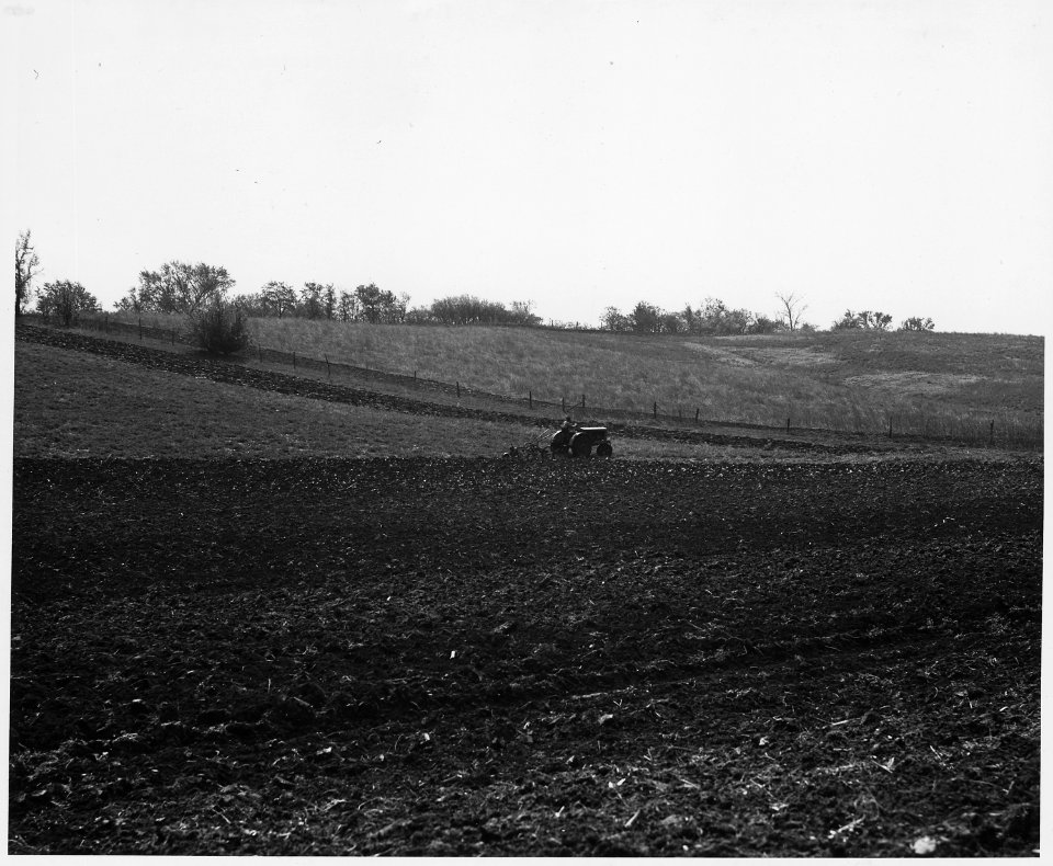 Shelby County, Iowa.... Detailed description, Shows Spring plowing going on. Usually a two-share mou . . . - NARA - 522439