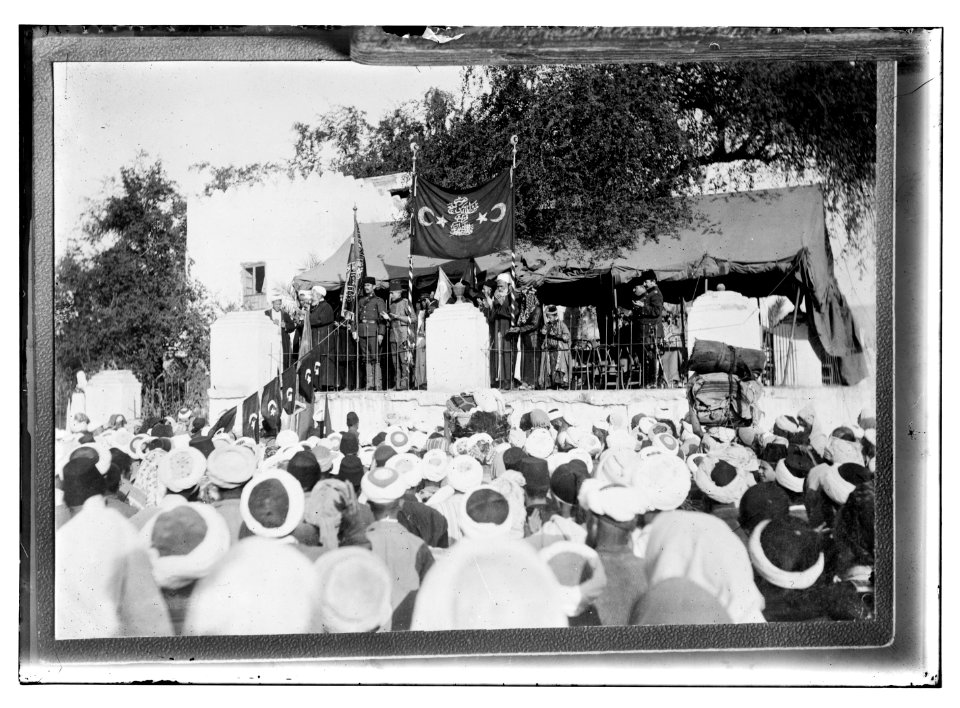 Sherif of Medina Preaching the 'Holy War' in Medina, before starting for Jerusalem LOC matpc.10475