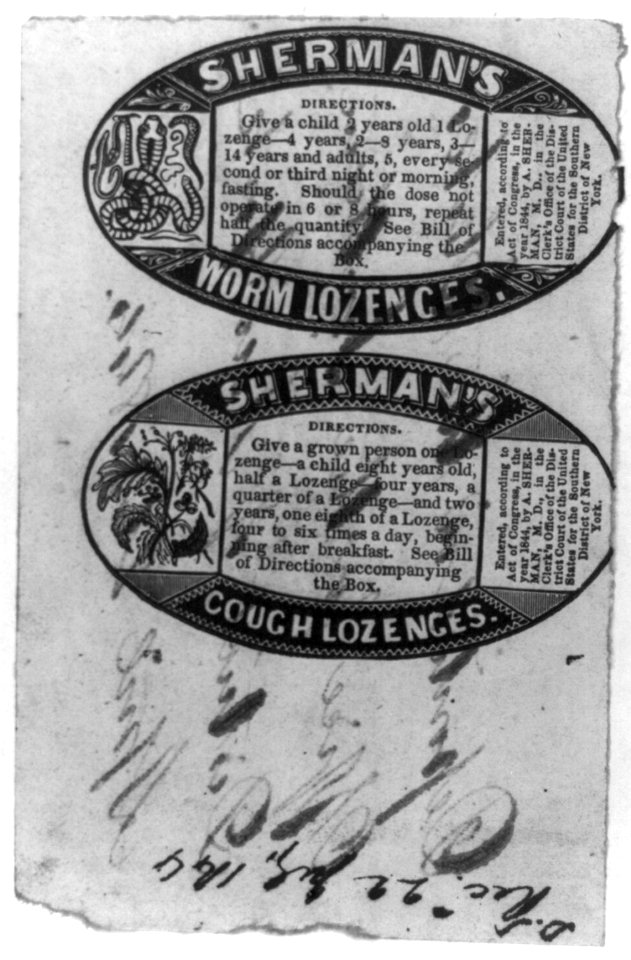 Sherman's worm lozenges LCCN2001701432