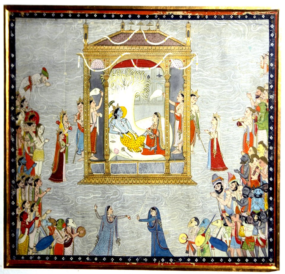 Sheshsayi Vishnu and Lakshmi enjoying festivity, National Museum, New Delhi