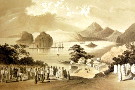 Shimoda from the American graveyard, by artist W. Heine (37486652176)
