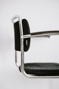 Black and white steel wall