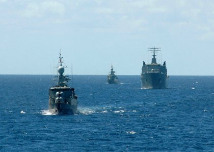 Ships are under way during CARAT Thailand 2013. (9017064619)