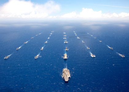 Ships and submarines participating in Rim of the Pacific (RIMPAC) exercise 2012 are in formation. (7676529858)