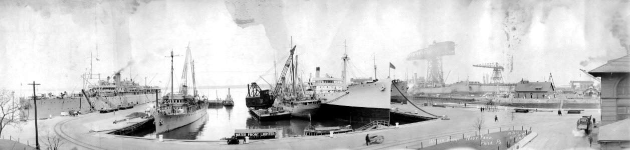 Ships docked at the Philadelphia Naval Shipyard, circa in 1921 (S-574-I)