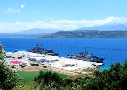 Ships are pier-side in Souda Bay during exercise Phoenix Express 2012. (7221647350)