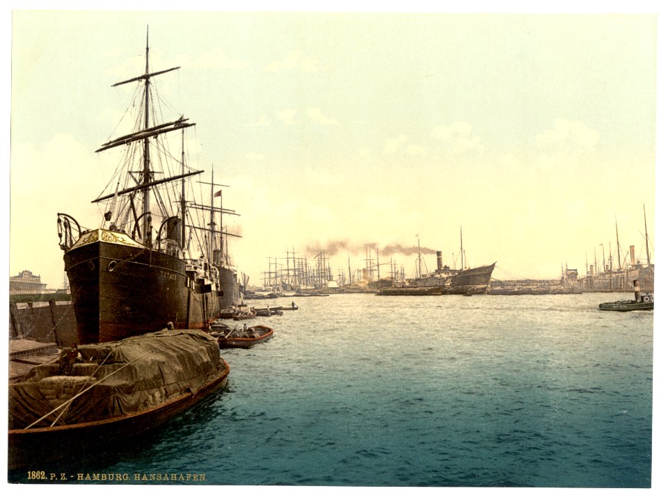Ships in the Harbor, Hamburg, Germany-LCCN2002713695