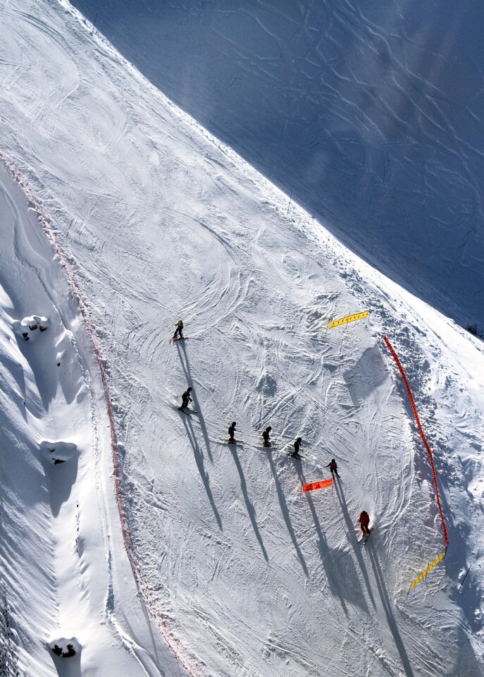 Ski run sunny