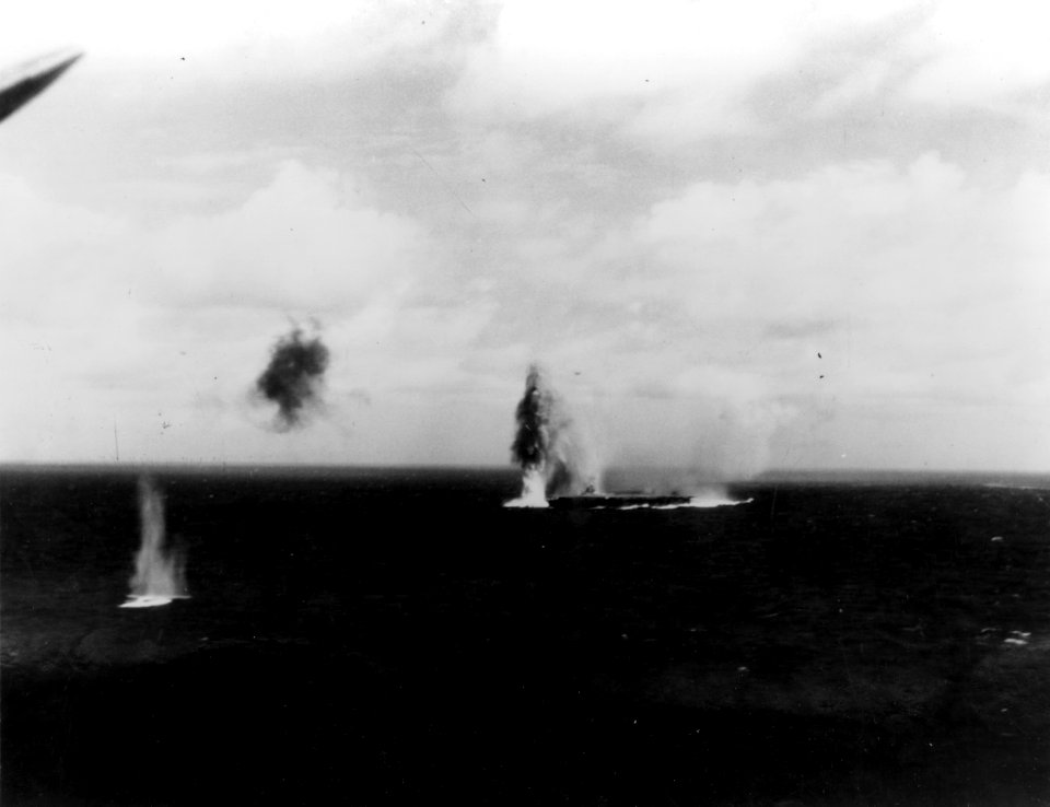 Shokaku under attack 8 May 1942