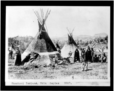 Shoshoni Indians-Skin tepies (sic) LCCN95522810