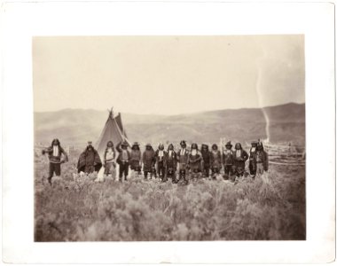 Shoshone Indians by Andrew J Russell photo