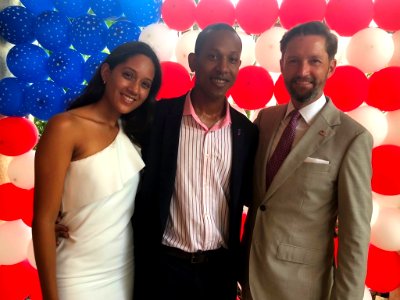 Shyne Barrow at the U.S. Embassy in Belize