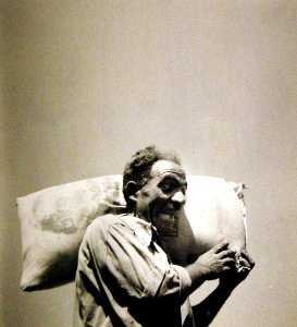 Sicilian with a bag of white flower, Messina, Sicily, September 1943 (24561828065)