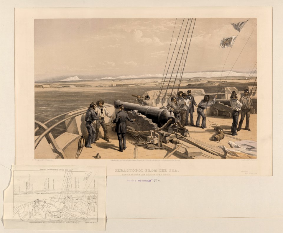 HMS Sidon 68 pounder pivot gun 1855 LOC 05685u