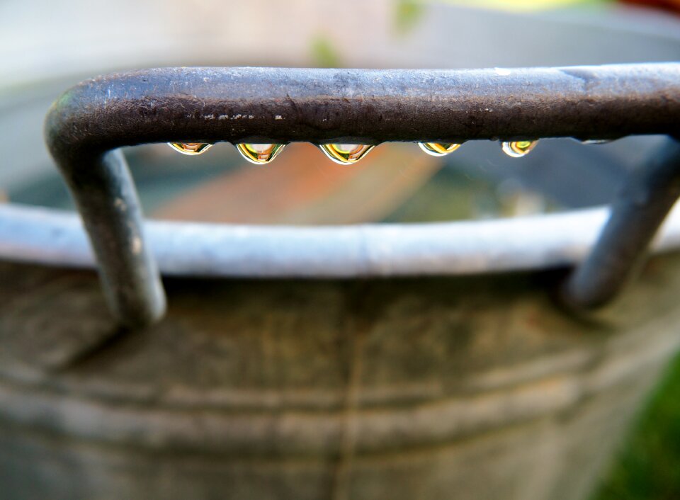 Drip wet close up