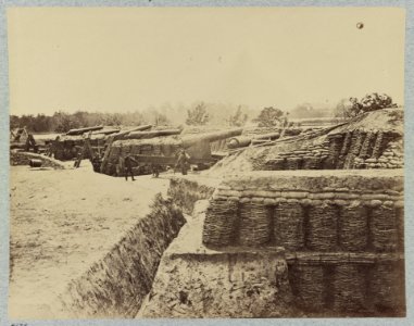 Siege of Yorktown. Federal Battery No. 1 LCCN2012646902