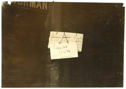 Sign on 22(nd) St. factory entrance. LOC nclc.04996