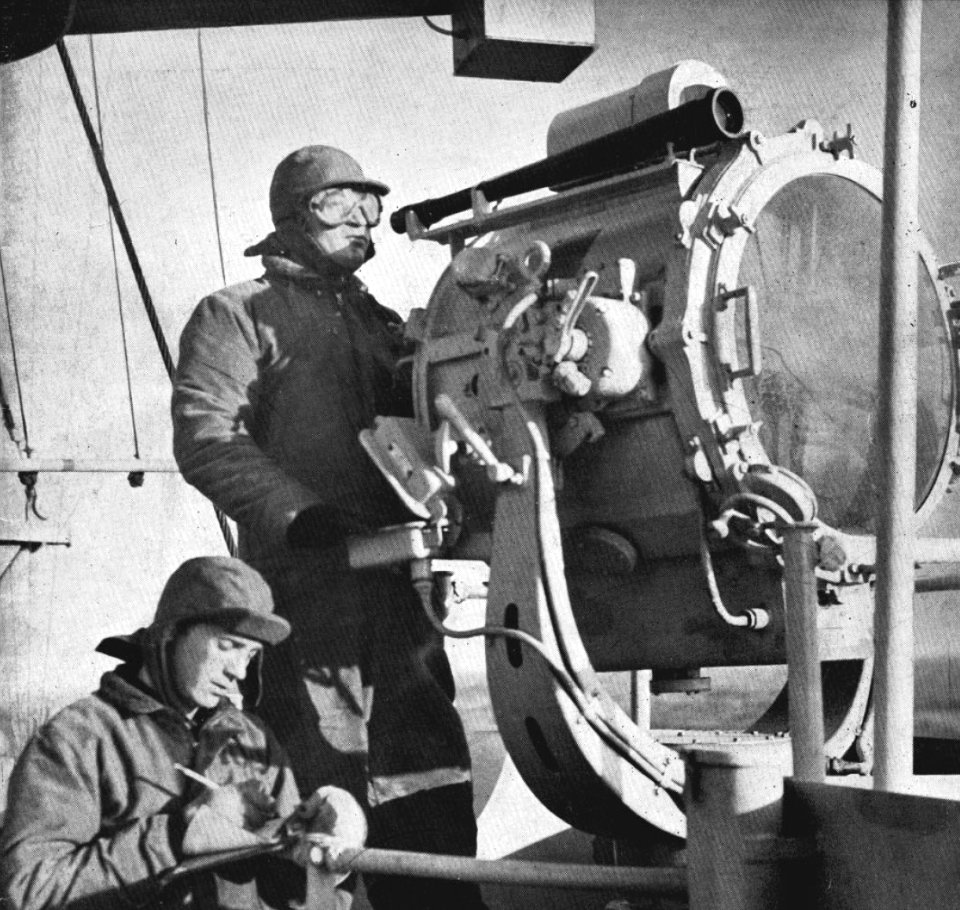 Signalmen on USS Juneau (CLAA-119) in 1949