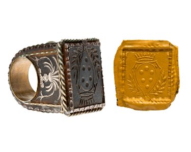 Sigillstamp med huset Medicis stamvapen, 1600-tal - Hallwylska museet - 110338