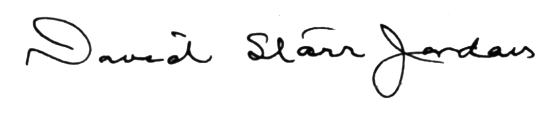 Signature David Starr Jordan (1851-1931)