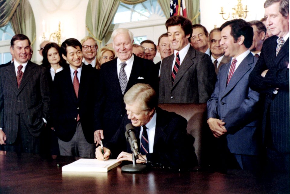 Signing of the Staggers Rail Act of 1980