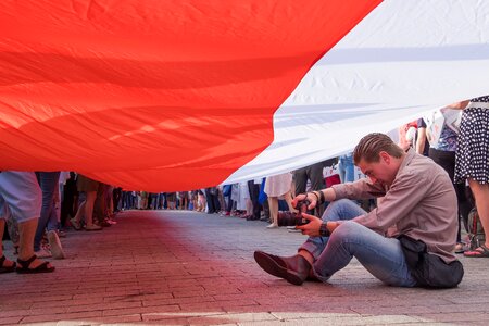 Photographer demonstration political photo