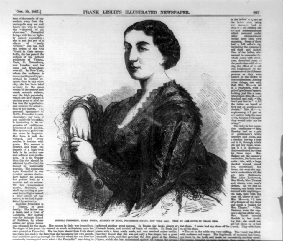 Signora Frezzolini, prima donna, Academy of Music, Fourteenth Street, New York City LCCN96509577