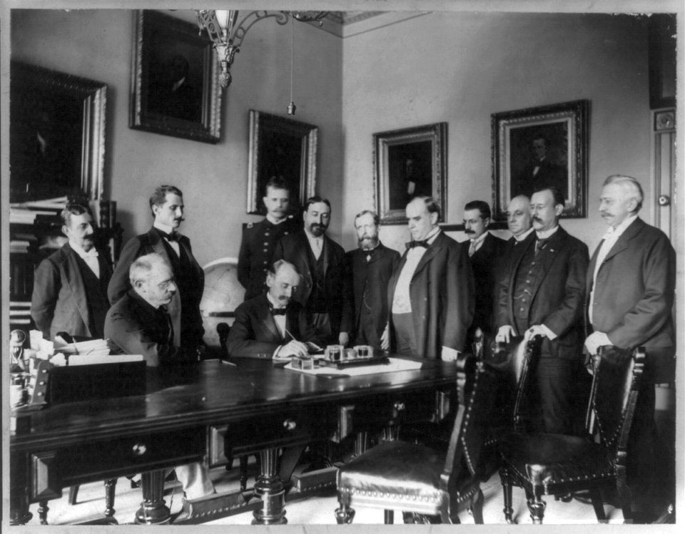 Signing of the Peace Protocol - Washington - Aug. 12th, 1898 LCCN2002706618