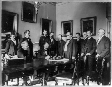 Signing of the Peace Protocol - Washington - Aug. 12th, 1898 LCCN2002706618