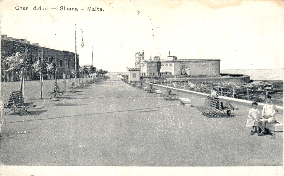 Silema-Malta-old-postcard-Ghar-id-Dud-1910