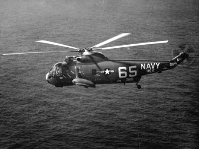 Sikorsky SH-3A Sea King of HS-6 in flight in July 1965