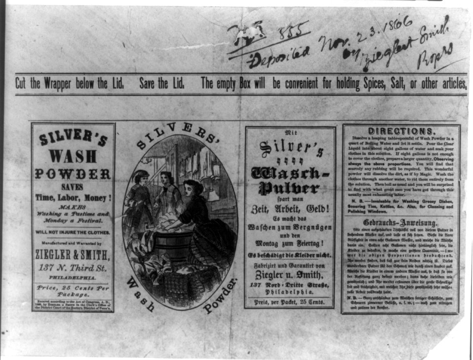 Silver's wash powder, saves time, labor, money! LCCN2001701459