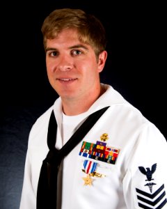 Silver Star Medal recipient Hospital Corpsman 1st Class Kevin D. Baskin. (16742403389)