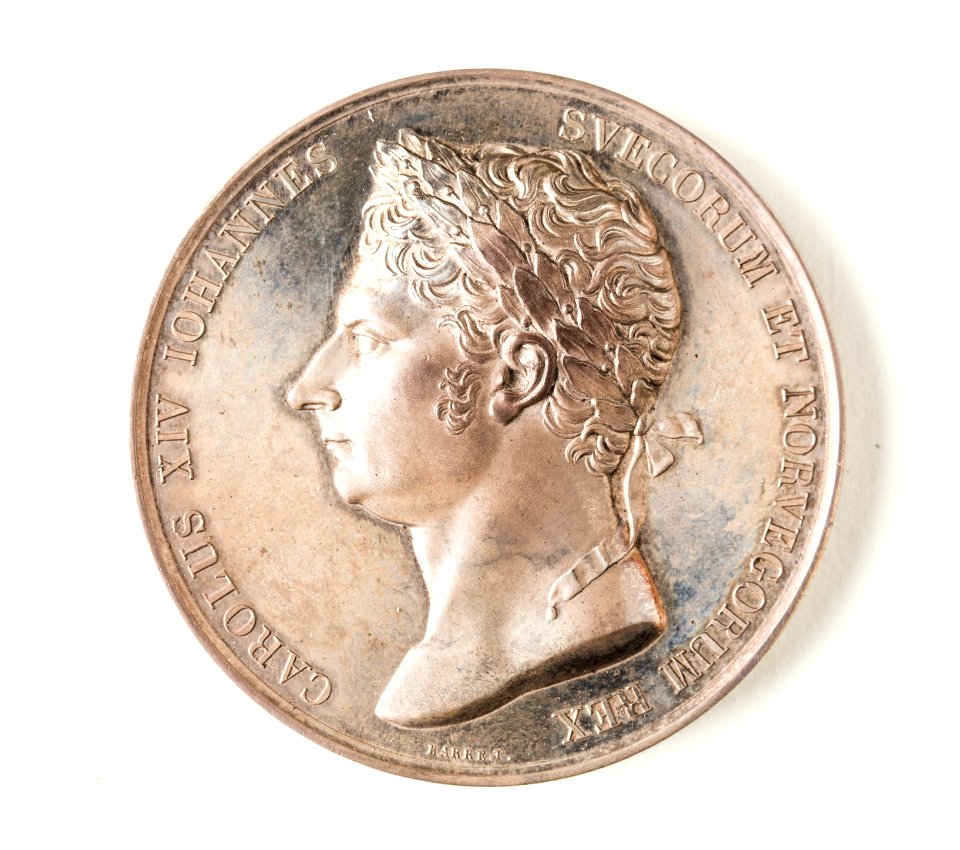 Silvermedalj, 1818. Åtsida, Karl XIV Johan - Skoklosters slott - 109342
