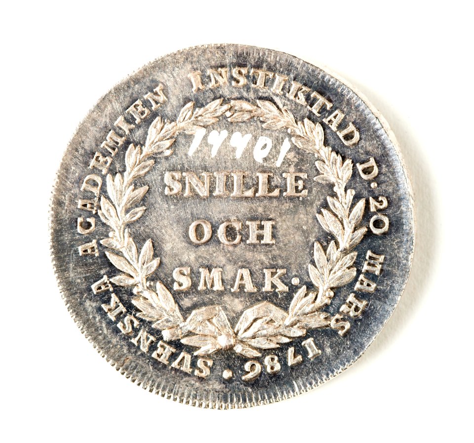 Silvermedalj, 1786 - Skoklosters slott - 109494