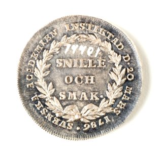 Silvermedalj, 1786 - Skoklosters slott - 109494 photo