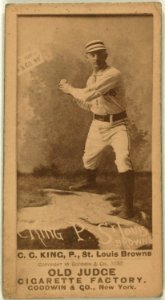 Silver King, St. Louis Browns, baseball card portrait LCCN2008675143