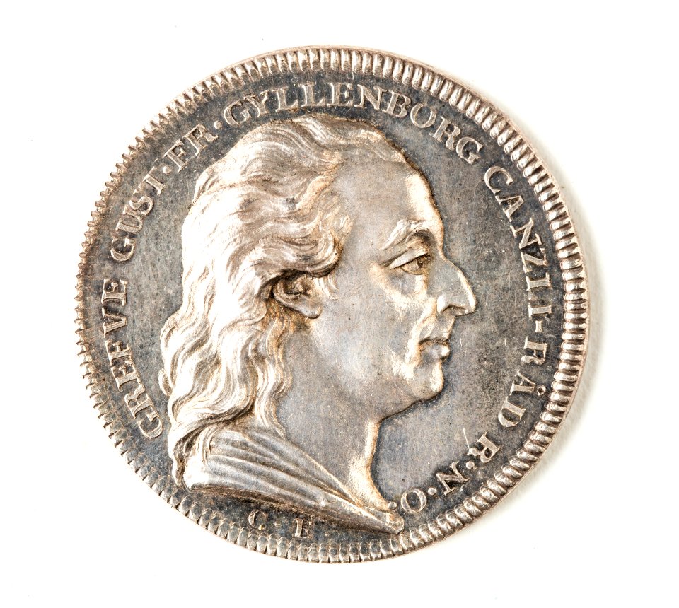 Silvermedalj, Gustaf Fredrik Gyllenborg, 1808 - Skoklosters slott - 109495