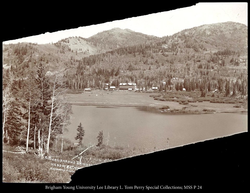 Silver Lake and Brighton's, head of Big Cottonwood C.R. Savage Photo.