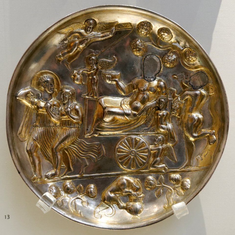 Silver plate with Dionysos BM 1900.02-09.2