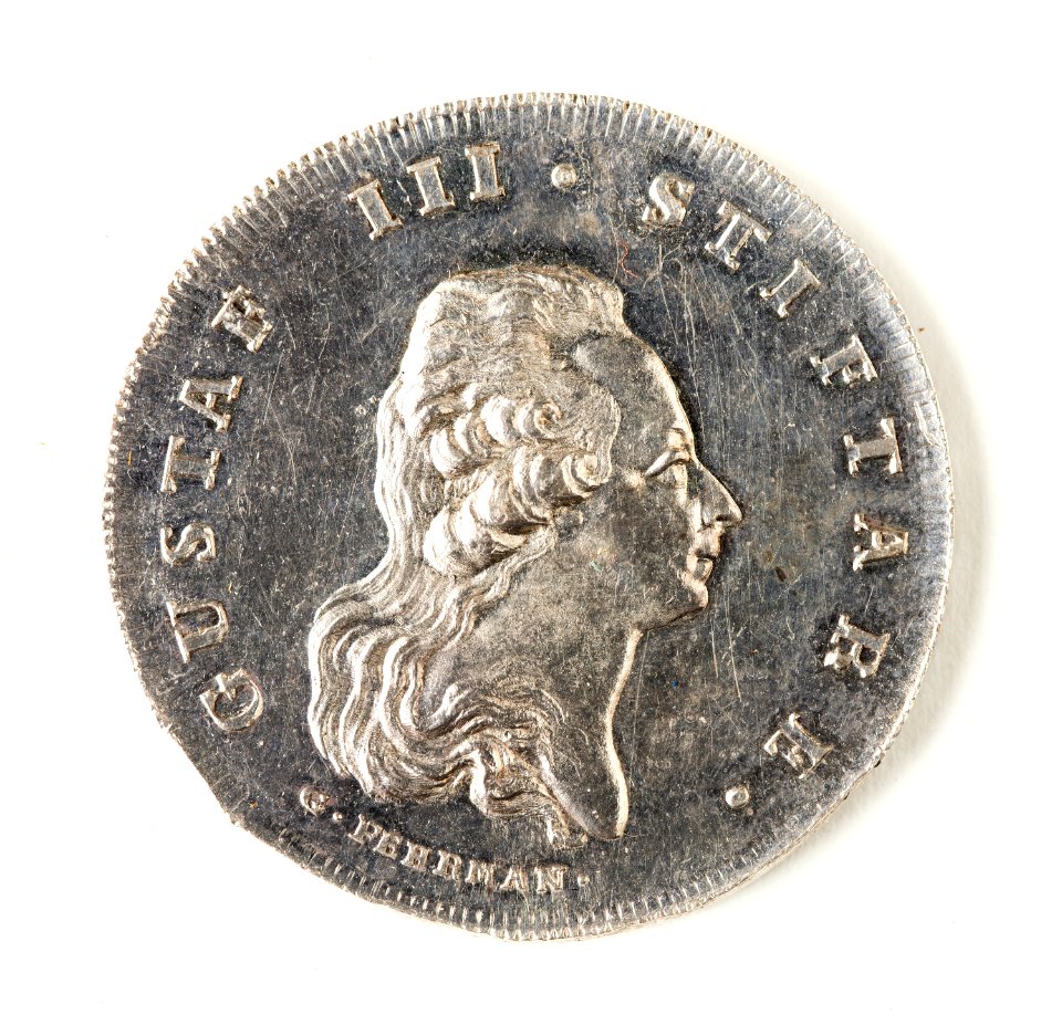 Silvermedalj, Gustav III, 1786 - Skoklosters slott - 109493