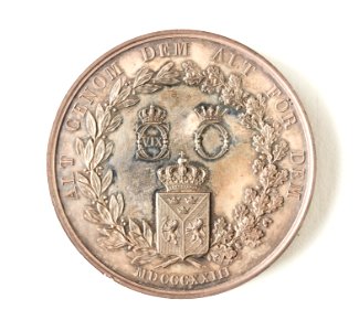 Silvermedalj, 1823. Frånsida, Sverige-Norge - Skoklosters slott - 109337