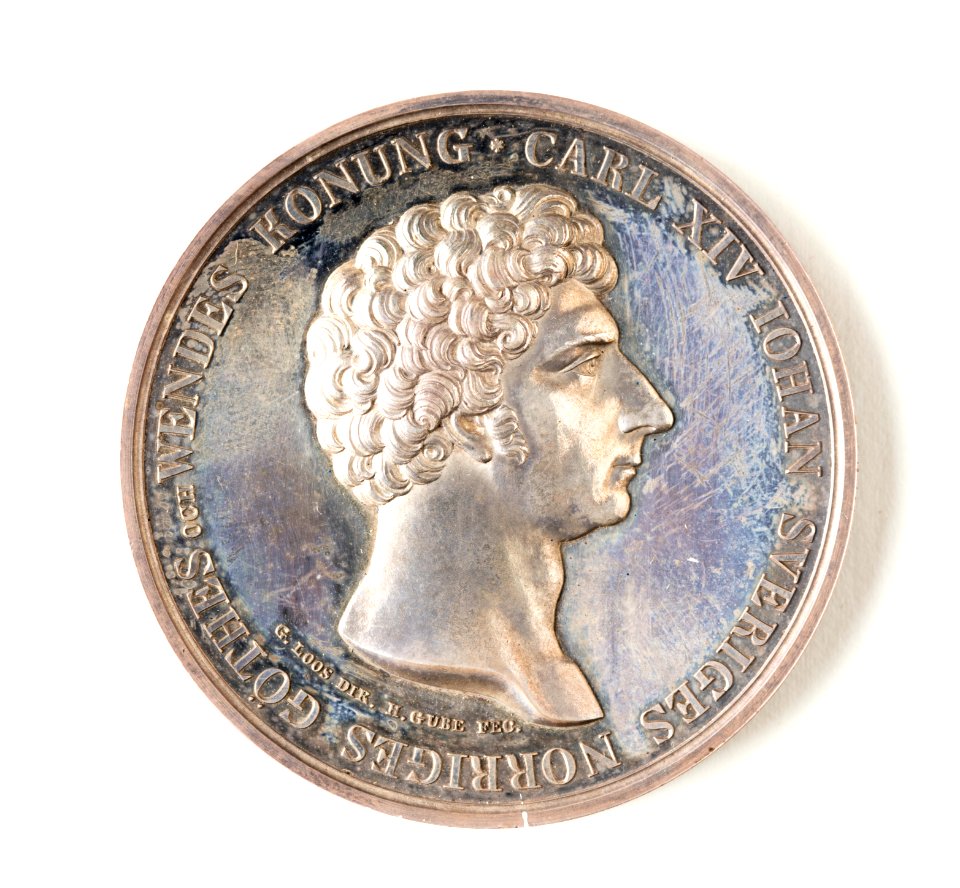 Silvermedalj, Karl XIV Johan, 1822 - Skoklosters slott - 109316